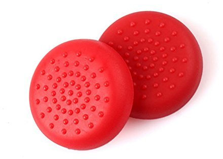 Carcasa de silicona analógica para mandos de juego de PS4, PS3, PS2, Xbox 360, Xbox One, color rojo