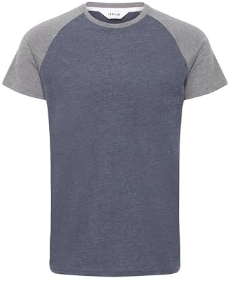 !Solid SDBastian Herren T-Shirt Kurzarm Shirt mit Rundhals-Ausschnitt Baumwollmischung Regular fit, Größe:S, Farbe:Blue Grey Melange (G8991)