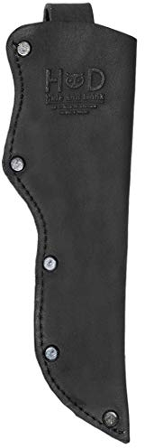 Hide & Drink, Thick Sheath for Mora Knife with Belt Loop, Knife Sheath, Rustic Holster, Camping Accessory, Tactical Case, Full Grain Leather, Handmade, Charcoal Black