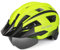 Victgoal Bike Helmet for Men Women with Led Light Detachable Magnetic Goggles Visor Mountain & Road Bicycle Helmets Adjustable Size Adult Cycling Helmets (L: 22.4-24 inch (57-61 cm), Yellow)