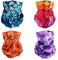 SMEHCF 4 Multifunktionstuch Gesichtsmaske Motorradmaske Sportmaske Sturmmaske Maske Halsmanschette Schal Bandana für Damen Herren Regenbogen Diamant Blau Regentropfen Lila Orange Tarnung Camouflage