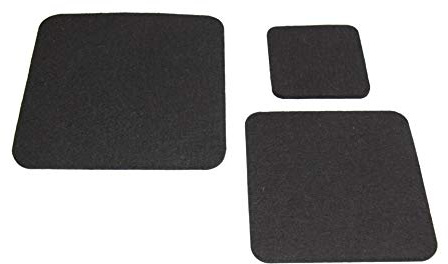 voigtdesign Filzuntersetzer, 5 mm dick, quadratisch, abgerundete Ecken, aus WOLLFILZ (30x30cm, 140 schwarz)