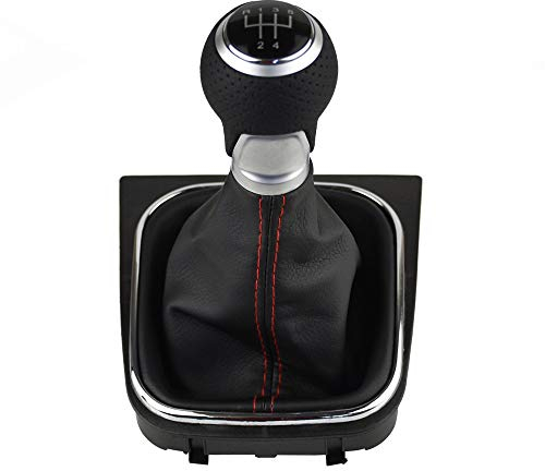 Malcayang 5-Gang-Schaltknauf-Set für Golf 5 6 MK5 MK6 R32 GTD GTI 2004–2009 Scirocco Octavia