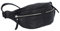 Gusti Gürteltasche Leder - Acton Damen und Herren Bauchtasche Festivaltasche Hüfttasche Vintage Schwarz Leder