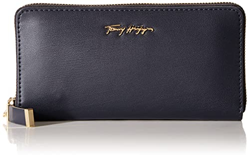 Tommy Hilfiger Iconic Tommy Large Zip Around Wallet Desert Sky, Noir, 36 EU