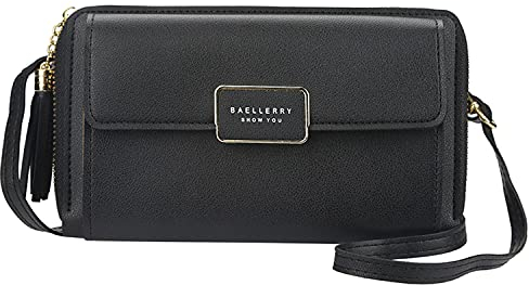 Yixuan Damen Handytasche Zum Umhängen Handy Portemonnaie Tasche Geldbörse Damen Gross Handy Umhängetasche Handy Schultertasche mit Reißverschluss Kartenfächer Verstellbar Schultergurt