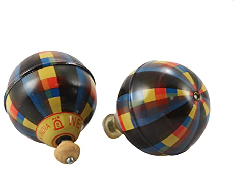 Freak Scene Blechspielzeug - Ballon Kreisel aus Blech - Blechkreisel - schwarz - bunt
