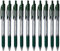 Cello Ballpoint Pens Extra Comfort Grip Ball Pens Medium Point Biros Retractable Ballpoint Pens (Green, 12)