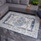 THE RUGS AREA RUG LIVING ROOM BEDROOM LARGE SMALL VINTAGE SOFT SHORT PILE BORDERED CLASSIC ORIENTAL DESIGN TRADITIONAL PERSIAN MOROCCAN BOHO CARPET - XLARGE 200X290 CM, NAVY MEDALLION DESIGN