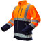 NEO TOOLS Herren Warnschutz-Arbeitsjacke, Stehkragen, langarm, Obermaterial Fleece 280 g/m2 aus 100% Polyester, mit reflektierenden Streifen, Größe:XL, orange