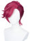 Anime Cosplay Perücke, Arcane Vi Perücke, The Piltover Enforcer Perücke, Deep Rose Farbe Kurze Damen- und Herrenperücken mit Perückenkappe, für Halloween, Party, Karneval, Nachtleben, Konzerte