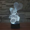 SUPERRUIDALONG 3D Das der Nachtlicht 7/16 Farbwechsel LED-Fernbedienung Tischlampe Acryl flache ABS-Basis USB-Dekoration Geburtstag Weihnachten Geschenke