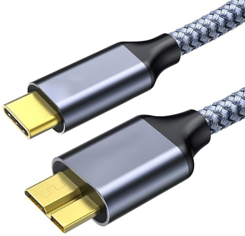 Fannoday USB 3.0 Kabel, 0.5m USB C auf Micro B Kabel Schnelle Datenübertragung Datenkabe, für TV,Laptop,MiNi PC, Projector,Smartphone,Tablet,Camera usw