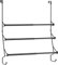 Over the Door Towel Rail, 3-Tier Adjustable Bathroom Towel Rack with Hooks, Hanging Towel Bar Holders for Towel Storage, Black