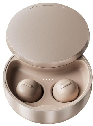 Bluetooth Kopfhörer Kabellos Unsichtbare Kopfhörer Wireless Mini in-Ear Ohrhörer Wasserdicht Leichte Lange Akkulaufzeit HiFi Stereo Sound Kopfhörer mit Mikrofon für Arbeit Sports Training Schalfen