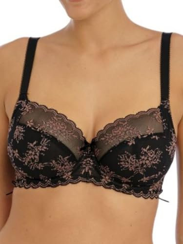 Freya Offbeat Decadence Underwired Side Support Bra (38DD, Black)