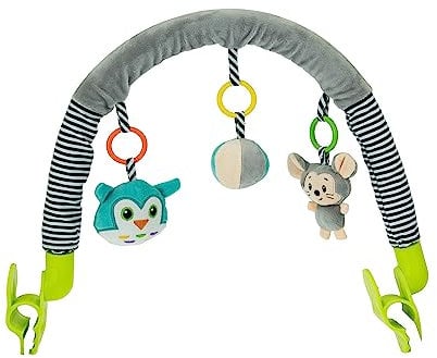 Teorema Giocattoli- GOGO Arco per Passeggini, Culle e Seggiolini con 3 Pupazzetti, 39403