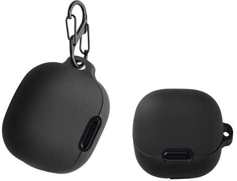 kwmobile Case Compatible with Anker Soundcore Liberty 4 NC Case - Silicone Cover Holder for Earbuds - Black
