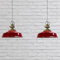 bamyum Asletl Pendelleuchte Esstisch Rot 2 Flammig Metall Ø41 cm, Hängelampe Esstisch Wohnzimmer, Hängelampe Industrial Vintage, Küchenlampe Vintage, Pendelleuchte Rot Esstischlampe, Esszimmerlampe