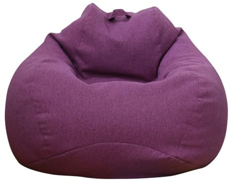 BAODBF Pouf sans Remplissage,100×120cm,Housse de Pouf sans Remplissage,Pouf Chambre sans Remplissage,Housse Pouf Poire sans Remplissage pour Chambre,Salon,Bureau(100×120cm,Violet)