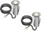 ledscom.de 2 Stück LED Bodeneinbauleuchte GLOX für außen, IP67, aluminium, rund, 35mm Ø, warmweiß, matt