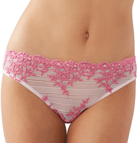 Wacoal Women's Embrace Lace Bikini Panty Style Underwear, Ballet Briefs/Cha, L