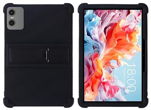 Schutzhülle für Teclast P30/Teclast P30T 10,1 Zoll Tablet-Hülle, kinderfreundlich, weiches Silikon, verstellbarer Ständer, Abdeckung für Teclast P30/P30T 10,1 Zoll PC-Ständer (schwarz)