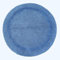 Homescapes Runde Badematte blau, Premium Badvorleger 80 cm, Badteppich Baumwolle mit Wende-Design