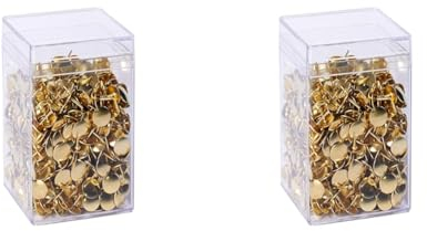 ALCO-Albert 136G - Reißnägel GARANT, Durchmesser 9,5 mm, Dose mit 750 Stück, Gold (Packung mit 2)