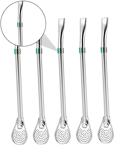 OKUMEYR Lot De 5 Cuillères Filtrantes En Acier Inoxydable Pour Mélanger Et Servir