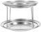 OFFSCH 1set Vassoi Inossidabile Due Strati per Espositore per Buffet e Decorativo per Ostriche Gamberi e Rimovibile e Facile