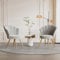 Aivermeil Esszimmerstühle Samt • Muschelsessel mit Rückenlehne & Armlehnen • Schminktisch Stuhl • Polstersessel Elegant • Akzentstuhl mit Gold Metallbeinen Accent Chair • Grau x 2