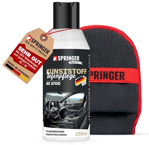 SPRINGER RX5700 - - Kunststoff-Tiefenpflege 250 ml + Zubehör - - Made in Germany - - Cockpit-Pflege Intensive Farbauffrischung - - Schutz vor Versprödung & Abnutzung - - Auto Kunststoffreiniger