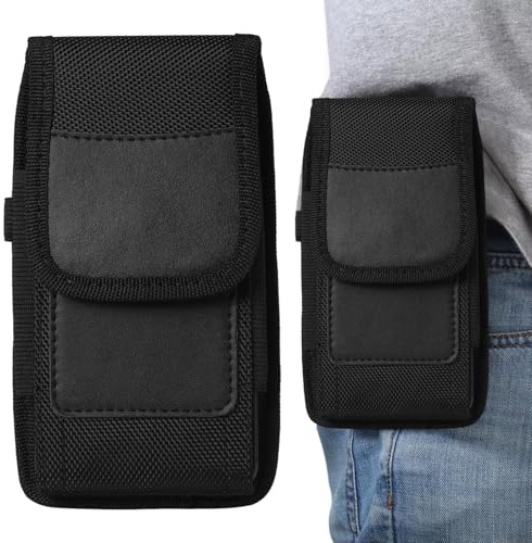 DONOONIS Handy Gürteltasche, Premium Gürtel Tasche Handytasche, für Samsung Galaxy S24 Ultra 5G, A55, A35, A25, iPhone 15, 14, 13, 12, 11 Pro Max, Schwarz