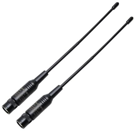 BPBZUTUMDZ 2PCS Adatto for Nagoya NA-701 BNC Dual Band 144/430Mhz 2.15dB Antenna HT/Scanner Adatto for ICOM Adatto for Yeasu Adatto for Kenwood Adatto for Walkie Talkie Ham Radio Portatile(Schwarz)