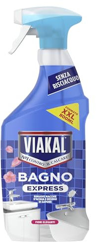 Viakal Spray clásico con tecnología antigoteo, el número uno para tu baño contra la cal y las manchas de agua, 800 ml