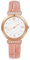 OFFCUP Montre pour Femme, Montre Femmes Bracelet en Cuir, Montre Analogique Quartz avec Cadran et Diamant 3 Aiguilles, Montre de Poignet pour Ladies Mode Élégant pour Femmes Filles (Rose)