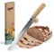 kjøk Premium Cuchillo de pan (acero 5cr) hoja de 20 cm dureza 56±2 HRC cuchillo de cocina profesional mango ergonómico de madera de olivo cuchillo de serrada extra afilada para pan y asado