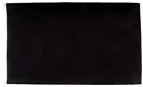 AZ FLAG – Lote de 2 banderas monocolor, negro, 90 x 60 cm, bandera de color negro, 100% poliéster, con ojales metálicos incorporados