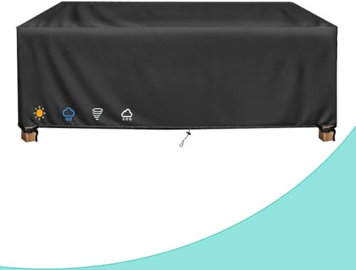 AOFOAE 140x80x65cm/LxBxH Plane Gartenmöbel Wasserdicht,Möbelabdeckungen Outdoor,Hülle Gartenmöbel,420d Reißfest Oxford Gewebe Gartengarnitur Abdeckung Für Sitzgruppe Gartentische Terrassenmöbel