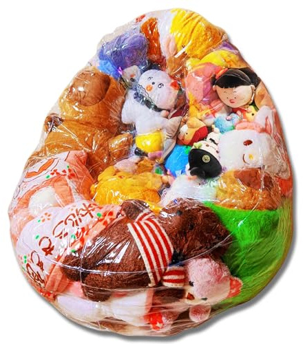 Plüsch Spielzeug Lagerung, Klar Gefüllte Tierbohnenbeutelstuhl Cover 150L Stofftierbohnenbeutel Lagerung Spielzeugaufbewahrung für Kinder Plüschspielzeug Organisation Ohne Füllstoff Enthalten