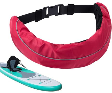 Opilroyn Giubbotto Salvagente Gonfiabile | Borsa Salvagente Gonfiabile Manuale,Accessorio di Sicurezza Riutilizzabile per Kayak Barca Surf Stand Up Paddle Vela Nuoto Snorkeling Attività Acquatiche