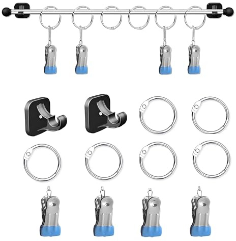 KINDLUME Magnetischer Kalenderhalter Und Diagrammhalter, Verstellbar, Mit 6 o Ringen, Abstand Zur Tafel, für Datumskarten, Kinder Kalender, Klassenzimmer Dekoration, Leicht Drehbar