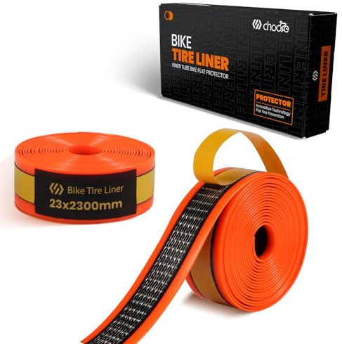 Chooee Self-adhesive Bike Tyre Liner,Anti-puncture Tyre Liner for 28 inch Mountain Bike Puncture Tyre Liner & 700c Gravel/Road Bike,2 pack-23mm Bicycle Inner Tube Flat Protection