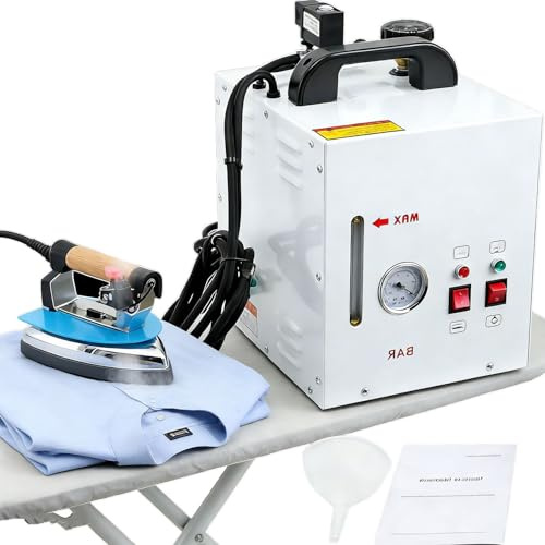 YANGYMM Industrial Iron Steam Generator, 5L Stainless Steel Boiler, 1600W Total, Curtain Electric Iron Boiler Professional, for Clothes for Clothing Stores, Dry Cleaners, Laundry Tailor Studios
