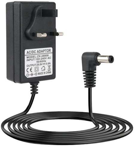 28.8V Replacement Charger for Shark Hoover Cordless Vacuum Cleaner IZ202UKT IZ201UKT IF200UKT IZ103UKGB IF202 IF250 IF251 IF281 X40 F80 IR100 IR141 DuoClean Li-ion Battery Power Adapter, 1.5M