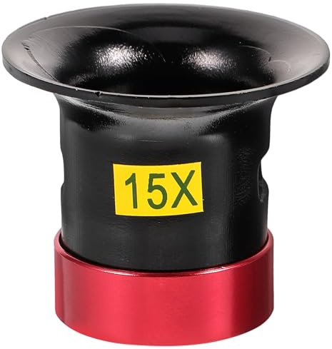GATHINESS Loupe de Bijoutier Grossissement 15x, Design Compact en Métal et Verre, Outil de Réparation de Montres pour Atelier et Bureau