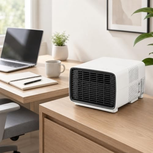 TBANVOO Aire Acondicionado Portátil de Camping, 3000BTU 280W, Deshumidificador y Ventilador con Pantalla Táctil, Control Silencioso Inalámbrico, para Camper, Tiendas de Campaña y Dormitorios (8-15m²)