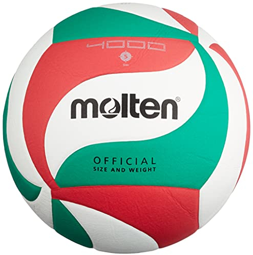 Molten Volleyball V5M4000, Weiß/Grün/Rot, 5