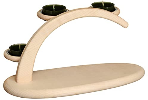 Seiffener Volkskunst Leuchterbogen, Länge 25 cm, natur, original Erzgebirge SV 15300